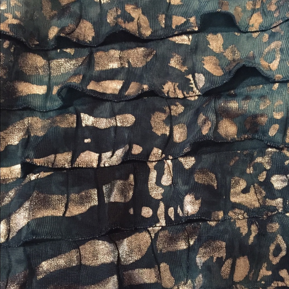 Blue cheetah print shirt